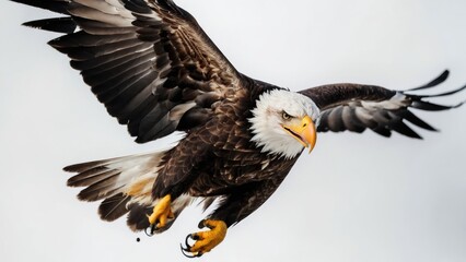 Obraz premium Eagle Flying in snow mountains