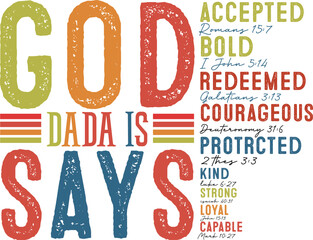 34. God Say dada  is  Svg Father’s Day Svg
