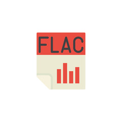 FLAC file format flat icon
