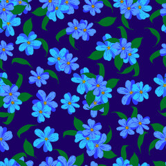 24052102 Colorful floral and leaves scribble seamless