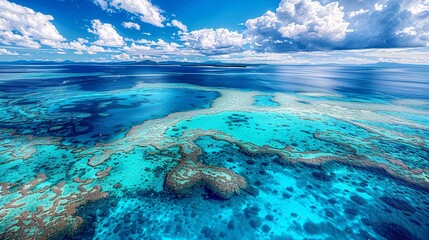 The stunning aerial wonder of Australia's marine ecosystem, a must-see destination for nature lovers and travelers seeking conservation and relaxation.