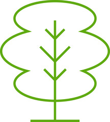 Tree Icon Line Art