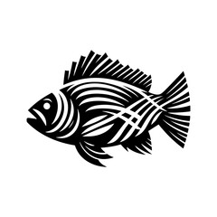 Elegant Haddock Silhouette - A Minimalist Tribute to Aquatic Life - minimallest haddock vector
