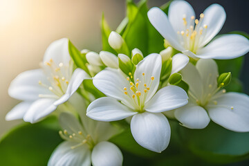 white frangipani flowers