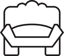 Sofa Icon Line Illustration
