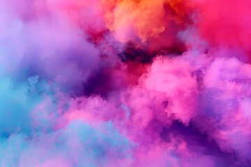 Fototapeta premium Holi clip art abstract patterns of color clouds. 