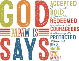 33.God Say papaw  is  Svg Father’s Day Svg