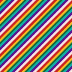 Seamless pattern of rainbow stripes in a gradient effect, transitioning seamlessly from one color to the next, Generative AI