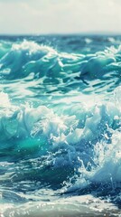 Dreamy seascape with blurred waves