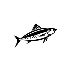 Elegant Sardine Silhouette - A Minimalist Tribute to Ocean Life - minimallest sardine vector
