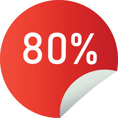 80% sale vector  illustration 