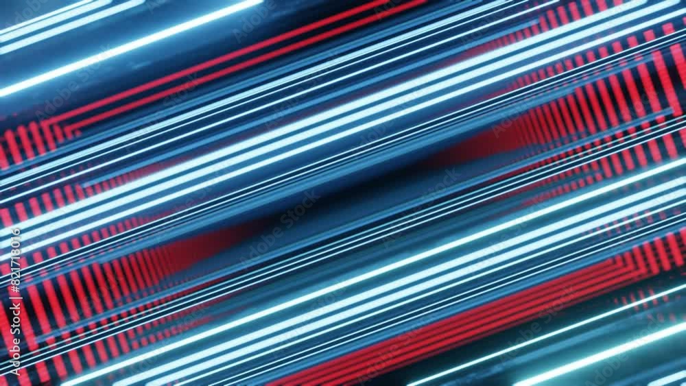 Poster fly through mirror designs form tunnel technology cyberspace with neon glow. sci-fi flight through d