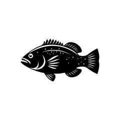 Cosmic Snapper Silhouette - Celestial Wonder in Underwater Art - snapper illustration
