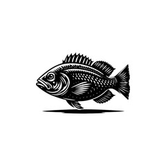 Graceful Snapper Silhouette - A Minimalist Tribute to Marine Life - minimallest snapper vector
