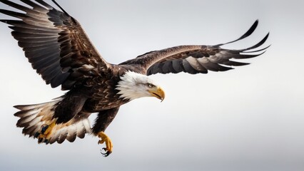 Obraz premium Eagle Flying in snow mountains