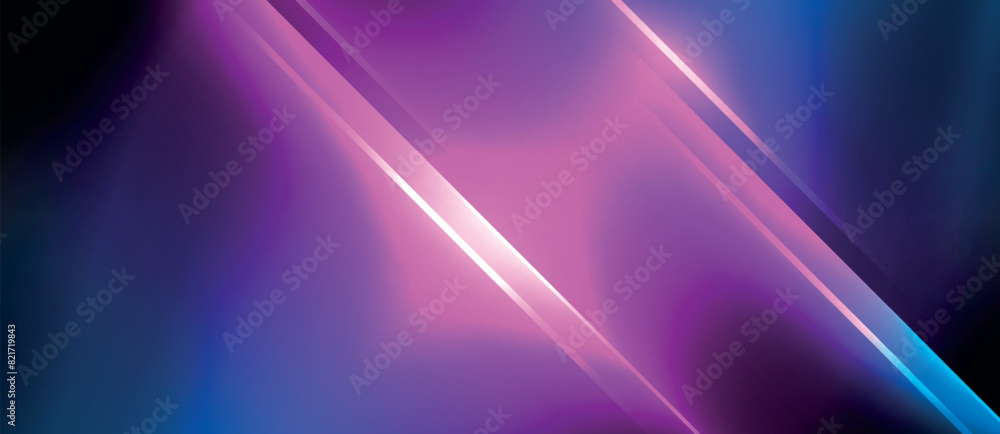 Poster the background showcases a blend of vibrant purple and electric blue shades, complemented by a lumin