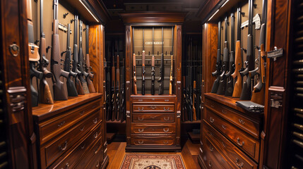 A modern and elegant gun cabinet is a perfect solution for people who value aesthetics and functionality. Glass fronts with matte elements not only look unique, but also allow you to quickly view the 
