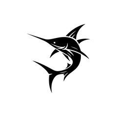 Classic Swordfish Silhouette - Vintage Elegance in Marine Artistry - swordfish illustration
