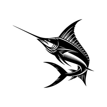 recommend clip art: Playful Swordfish Silhouette - Whimsical Delight of Marine Life - minimallest swordfish vector
                    