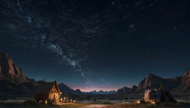 Extremely ultra-realistic photorealistic 3D, professional photography, natural lighting, volumetric lighting maximalist photo-illustration in 8K resolution. Detailed, elegant depiction of the night sk