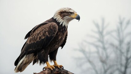 Obraz premium Eagle Flying in snow mountains