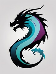 Obraz premium Color logo and icon design of dragon vector