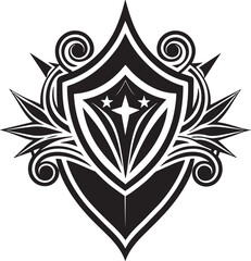 luxary logo design illustration black and white