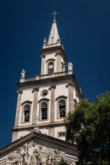 Beautiful old historic church in Largo do Machado square