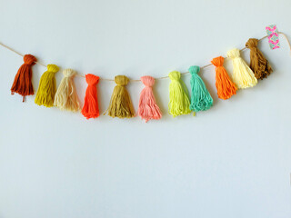 Colorful Thread Tassel Streamer for Party Decor
