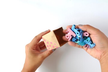 Creative Organization: Colorful Binder Clips in Paper Origami Box