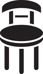 Chair Glyph Icon
