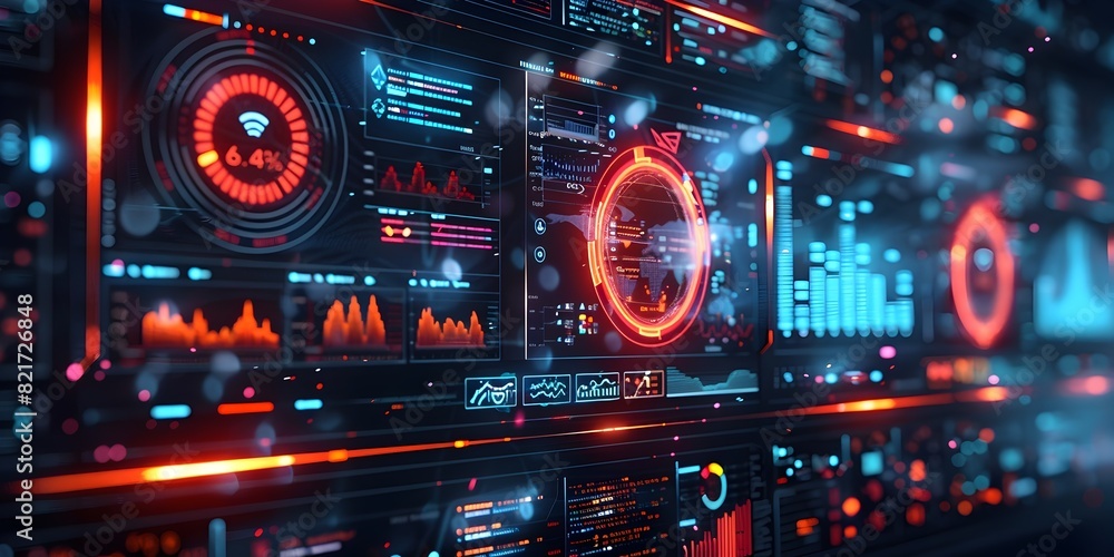 Poster cutting edge cybersecurity dashboard for proactive threat monitoring and real time data visualizatio