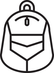 Backpack Icon Line Art
