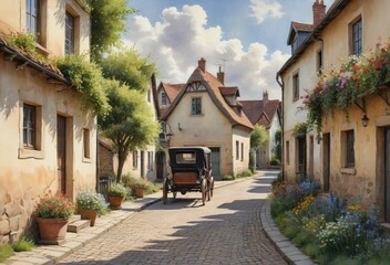 Tranquil Village Scene