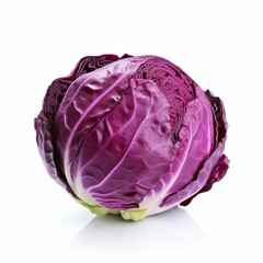 Fototapeta premium whole red cabbage isolated on white