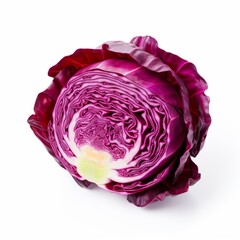 Fototapeta premium whole red cabbage isolated on white