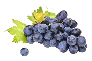 Bunch of grapes isolated on white background