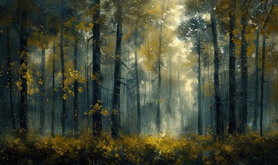 Obraz premium trees in the woods