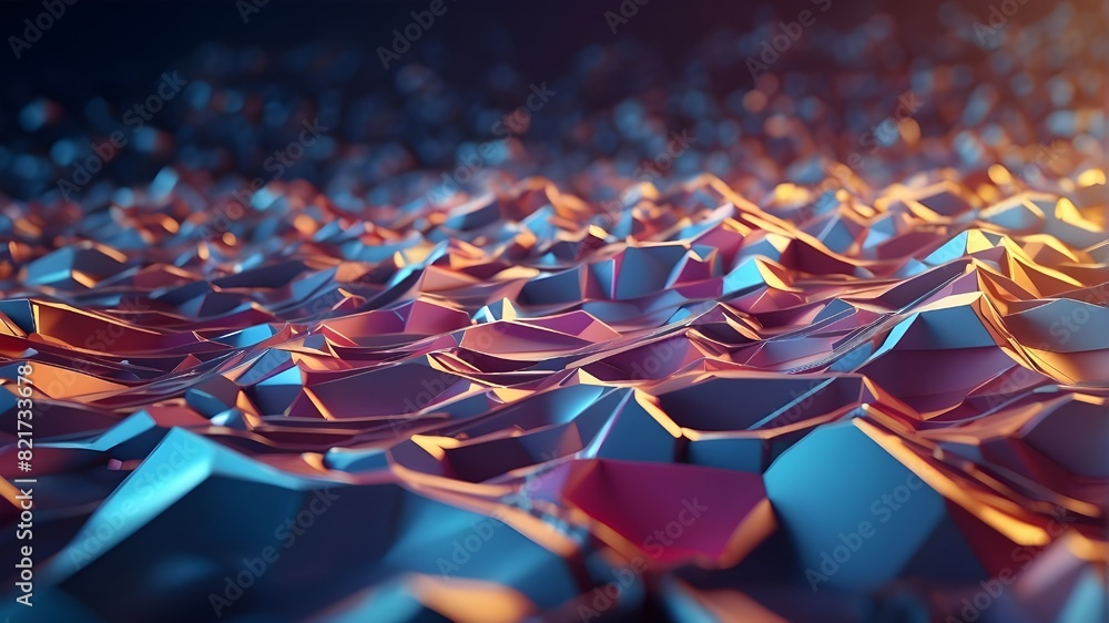 Poster contemporary abstract digital 3d background. can be applied to the explanation of science, education