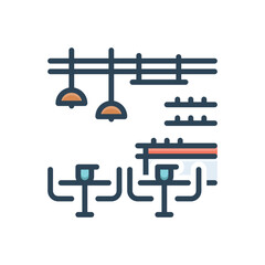 Color illustration icon for cafeteria
