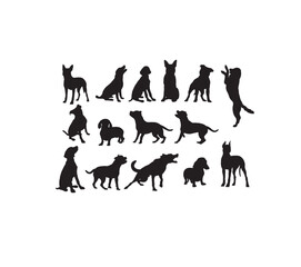 Dog Silhouettes, art vector design