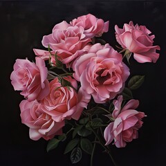 bouquet of pink roses