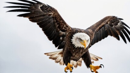 Obraz premium Eagle Flying in snow mountains