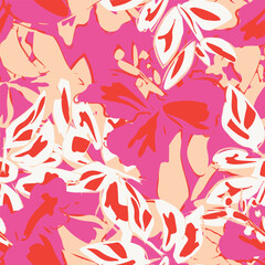 Colourful Abstract Floral Seamless Pattern Design