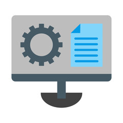 Fototapeta premium Content Management Flat icon