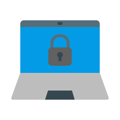 Laptop Lock  Flat icon