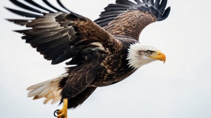 Obraz premium Eagle Flying in snow mountains