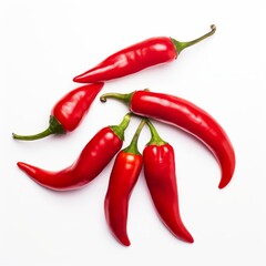 Red hot chili pepper isolated on white background