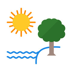 Summer  Flat icon