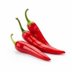Red hot chili pepper isolated on white background